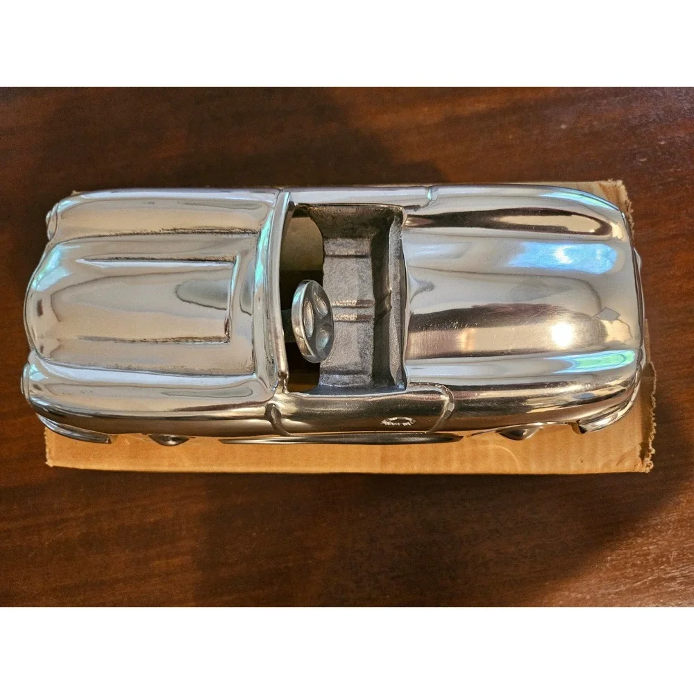 Pottery Barn Silver Aluminum Convertible Car Decor Silver Vintage Style